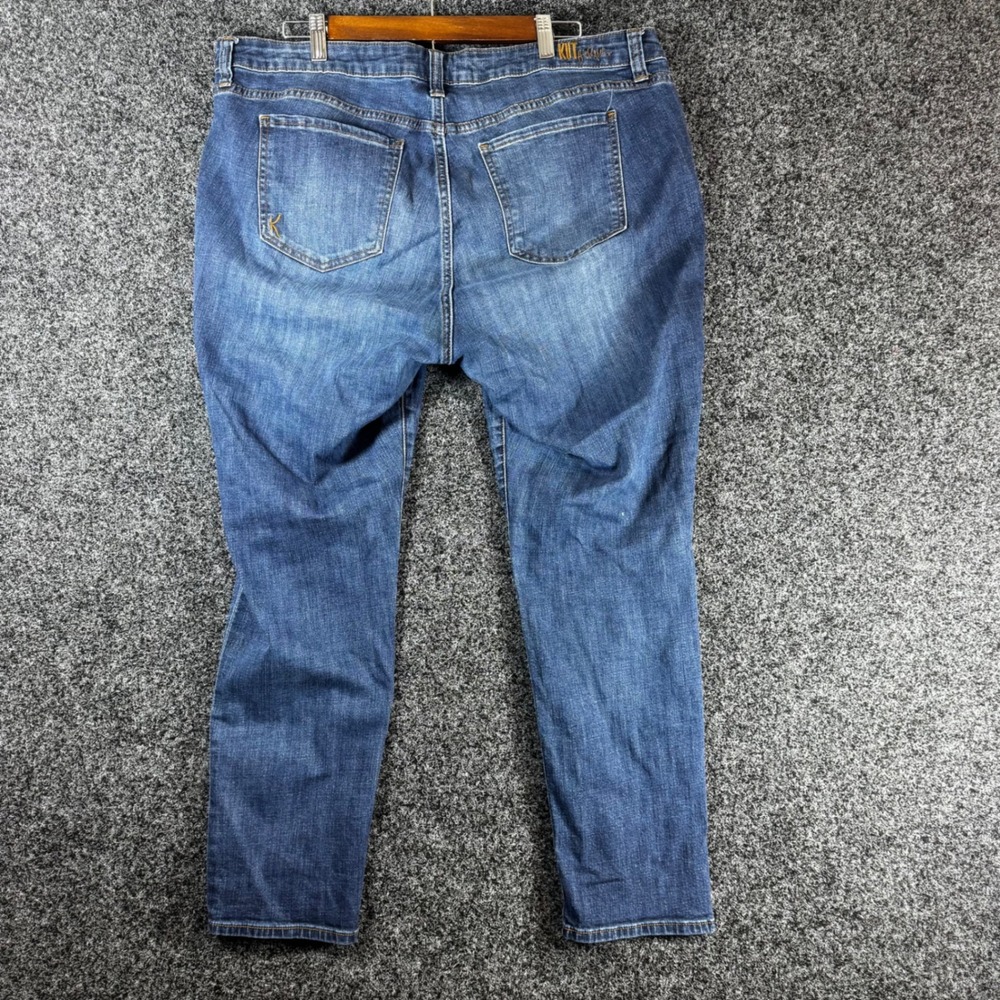 KUT from the Kloth Womens 16W Medium Wash Straight Leg Stretch Denim Jeans Blue - Picture 2 of 7